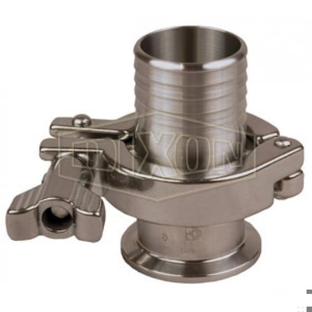 Dixon Air Blow Check Valve, 2-1/2 in, Hose Barb, 316L Stainless Steel Body, EPDM Softgoods B45CC-R250